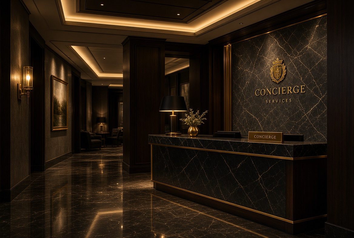 Luxury concierge atmosphere